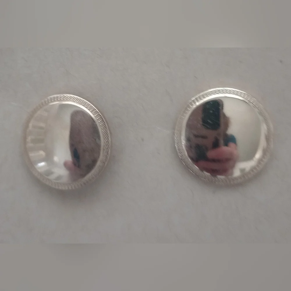 Vintage Brass Cuff Links Circle